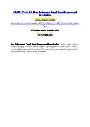 CRJ 201 Week 1 DQ 3 Law Enforcement Patrol, Rapid Response, and Investigation / crj201dotcom