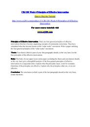 CRJ 201 Week 4 Principles of Effective Intervention / crj201dotcom