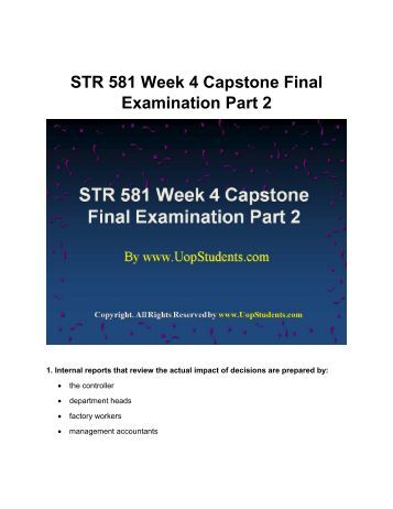 str 581 week 6 final exam Check out my latest presentation built on emazecom, where anyone can create & share professional presentations, websites and photo albums in minutes. str 581 week 6 final exam Check out my latest presentation built on emazecom, where anyone can create & share professional presentations, websites and photo albums in minutes.