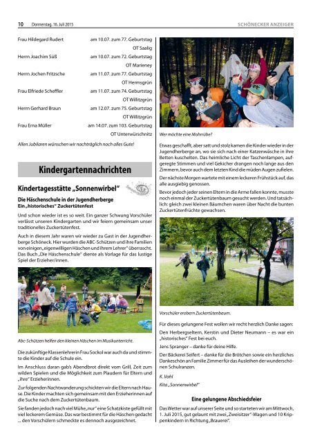 Amtsblatt der Stadt Schöneck / Vogtland und der Gemeinde Mühlental