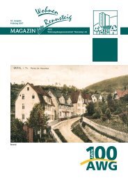 8. Juli Die AWG - AWG Wohnungsbaugenossenschaft Rennsteig eG