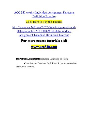 ACC 340 week 4 Individual Assignment-acc340dotcom