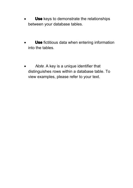 ACC 340 week 4 Learning Team Assignment Database Tables Exercise