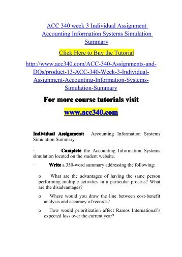 accounting information systems simulation summary accounting information systems simulation summary