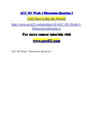 ACC 421 Week 1 Discussion Question 2-acc421dotcom