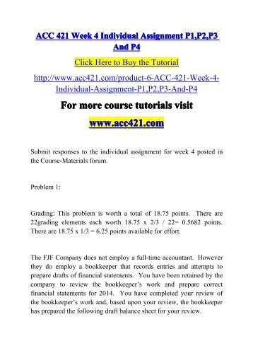 ACC 421 Week 4 Individual Assignment-acc421dotcom