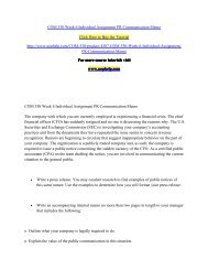 COM 530 Week 6 Individual Assignment PR Communication Memo