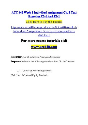 ACC 440 Week 1 Individual Assignment -acc440dotcom