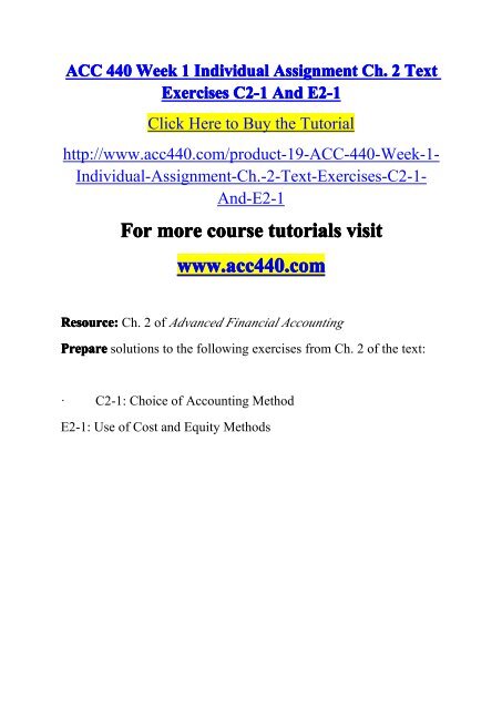 ACC 440 Week 1 Individual Assignment -acc440dotcom