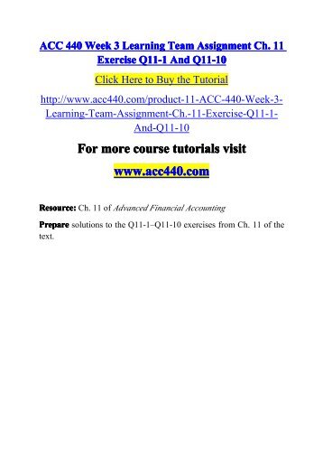 ACC 440 Week 3 Learning Team Assignment -acc440dotcom