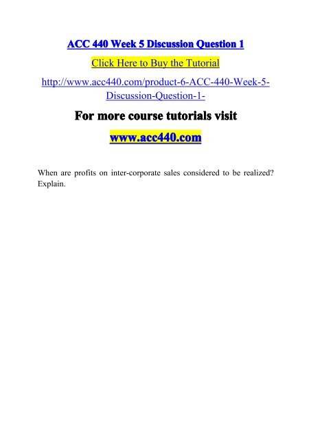 ACC 440 Week 5 Discussion Question 1-acc440dotcom