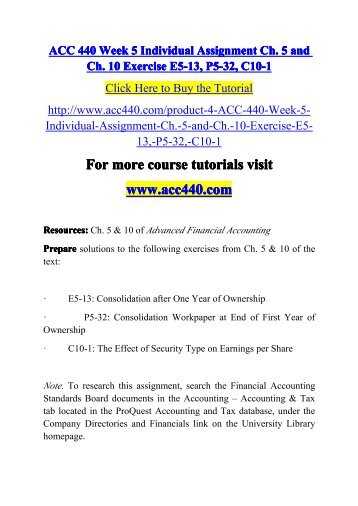 ACC 440 Week 5 Individual Assignment -acc440dotcom