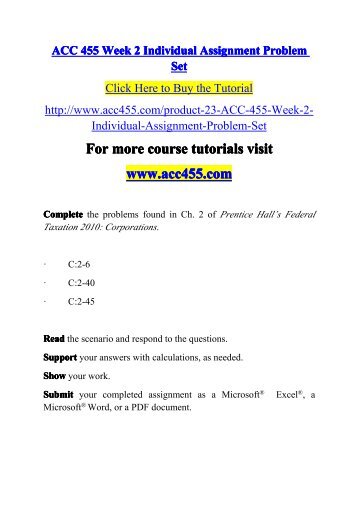 ACC 455 Week 2 Individual Assignment-acc455dotcom