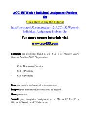 ACC 455 Week 4 Individual Assignment -acc455dotcom