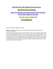 CRJ 301 Week 2 DQ 2 Rights of Juveniles (New)