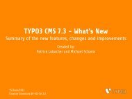 TYPO3 CMS 7.3 - What’s New