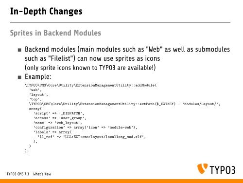 TYPO3 CMS 7.3 - What’s New