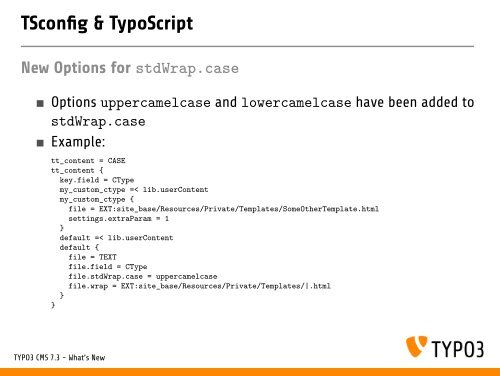 TYPO3 CMS 7.3 - What’s New