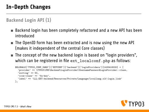 TYPO3 CMS 7.3 - What’s New