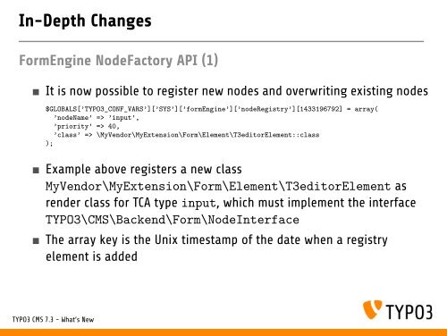 TYPO3 CMS 7.3 - What’s New