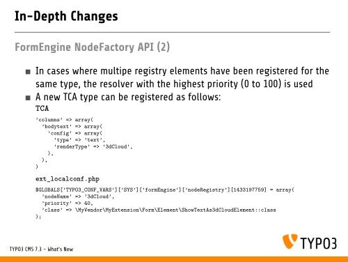 TYPO3 CMS 7.3 - What’s New