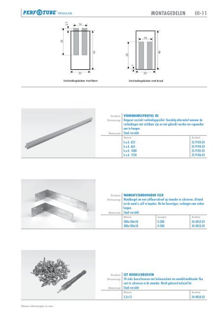 KOKERS, BUIZEN EN WANDPROFIELEN 1