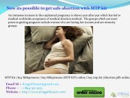 Now its possible to get safe abortion with MTP kit