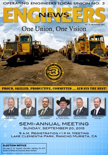 One Union, One Vision - August 2015