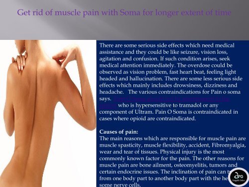 Carisoprodol Soma a better and reliable drug to manage muscle pain 