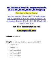 ACC 561 Week 6 WileyPLUS Assignment-uopacc561dotcom