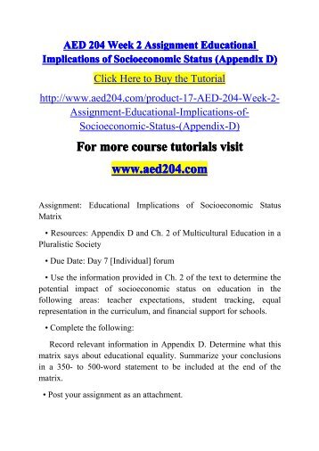 AED 204 Week 2 Assignment Educational-aed204dotcom