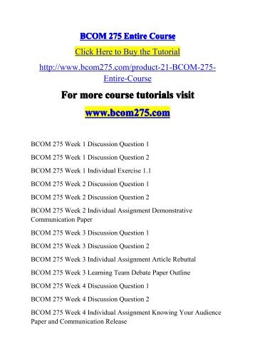 bcom 275 week 3 article rebuttal bcom 275 week 3 article rebuttal