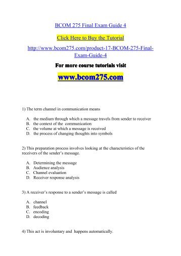 bcom 275 audience analysis and reception 14) an effective message should be a audience-centered b topic-based c channel-focused d time-centered. bcom 275 audience analysis and reception 14) an effective message should be a audience-centered b topic-based c channel-focused d time-centered.