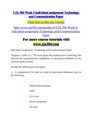 cja 304 week 2 individual paper Cja 304 week 2 individual assignment verbal communication paper – a free powerpoint ppt presentation (displayed as a flash slide show) on powershowcom. cja 304 week 2 individual paper Cja 304 week 2 individual assignment verbal communication paper – a free powerpoint ppt presentation (displayed as a flash slide show) on powershowcom.