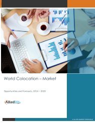 World Colocation - Market Opportunities and Forecasts, 2014 - 2020 