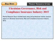 Ukrainian Governance, Risk and Compliance Insurance Industry 2015