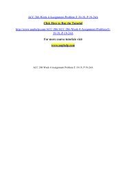 ACC 206 Week 4 Assignment Problem E 19/ UOPHELP