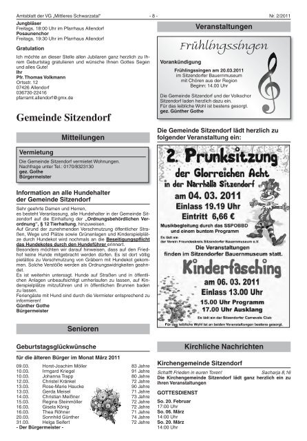 Gemeinde Allendorf - VG Mittleres Schwarzatal