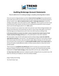 Auditing Brokerage Account Statements - Trend Tracker