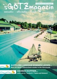 'sGÖTZmagazin - Sommer 2015
