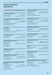 Vereinsverzeichnis alphabetisch - Orts Info