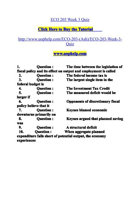 ECO 203 Week 3 Discussion Question 2 Budget Deficits and the National Debt