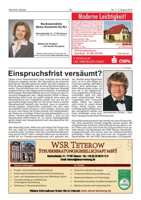 Teterower Zeitung 08.2015