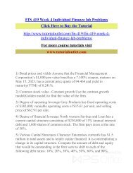  FIN 419 Week 4 Individual Finance lab Problems /Tutorialoutlet