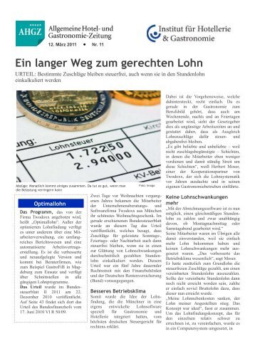 Ein langer Weg zum gerechten Lohn - GastroFiB