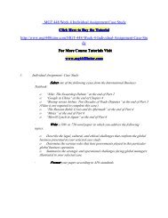 MGT 448 Week 4 Individual Assignment Case Study/ mgt448tutordotcom