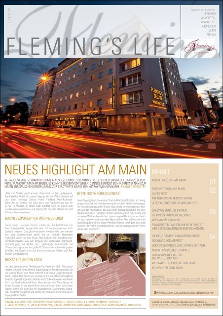 neues highlight am main - Fleming's Hotels und Restaurants