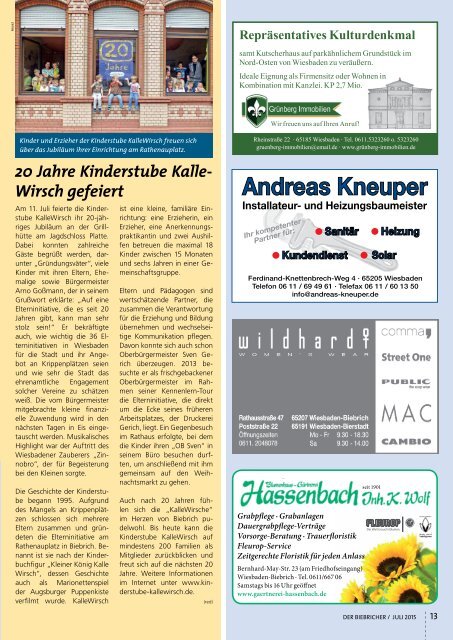DER BIEBRICHER, Ausgabe 284, Juli 2015