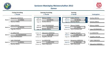 Senioren Matchplay Meisterschaften 2012 Damen