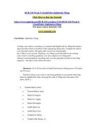 HCR 210 Week 5 CheckPoint Alphabetic Filing/UOPHELP